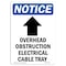 Signmission OSHA Notice, 5" Height, Overhead Obstruction Sign With Symbol, 5" X 3.5", Portrait OS-NS-D-35-V-17096 - alternate 1